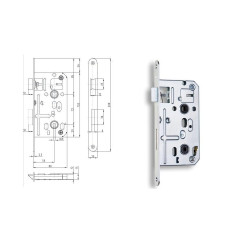 K 135 P/L 72/80 BZn z�mok WC 6x6