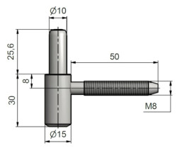 Z�ves dv.60/10 SD biely Zn M8 9614 0530