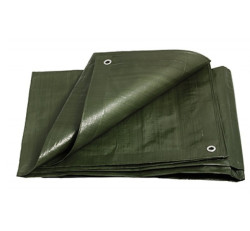 Plachta 5x6m PROFI zakr�vacia s okami zelen� 100g/m2